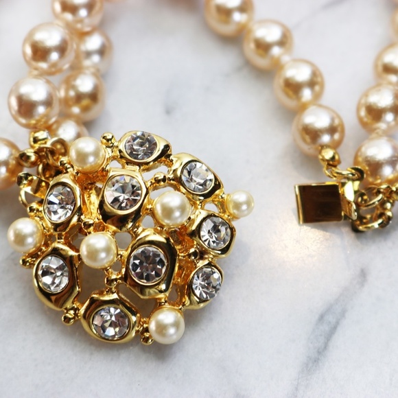 ⚜️ Vintage Kenneth Lane Multistrand Pearl Bracelet - Picture 10 of 16